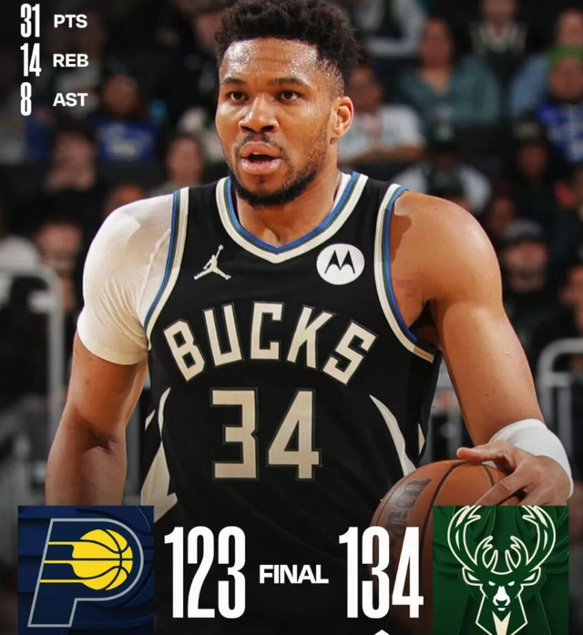 开云体育官网-23分钟31+14！反关节猛人！字母太疯狂了！